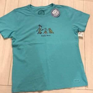 Life Is Good Tops - Life is Good “Happy Hour” Teal Tee Life Is Good Tops - Life is Good “Happy Hour” Teal Tee